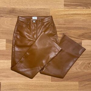 Wilfred Tan Leather Trousers
